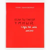 Тетрадь в клетку, 48 л., А5, на скрепке, блок №2 &laquo;Типичный ученик&raquo;, твин лак, уф лак, МИКС