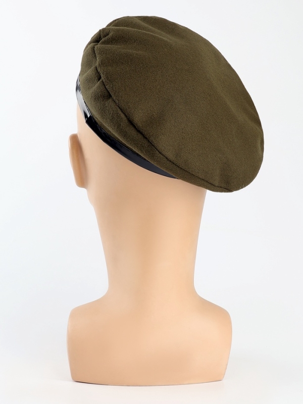 Берет военного, цвет тёмно-зелёный