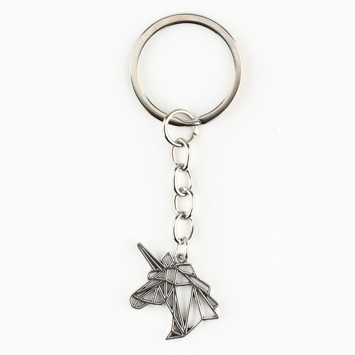 Брелок для ключей металлический &laquo;Единорог&raquo;, 7.5 х 3.7 см