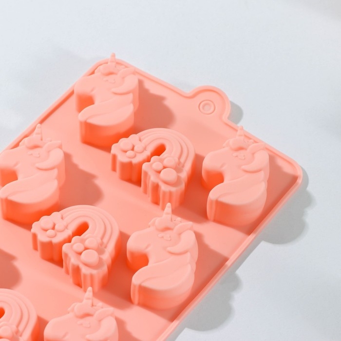 Форма для шоколада Доляна &laquo;Сказка&raquo;, силикон, 22&times;10,7&times;1,5 см, 12 ячеек, цвет МИКС