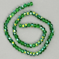 Бусины из стекла, набор 72 шт., размер 1 шт. &mdash; 8 мм, цвет зелёный