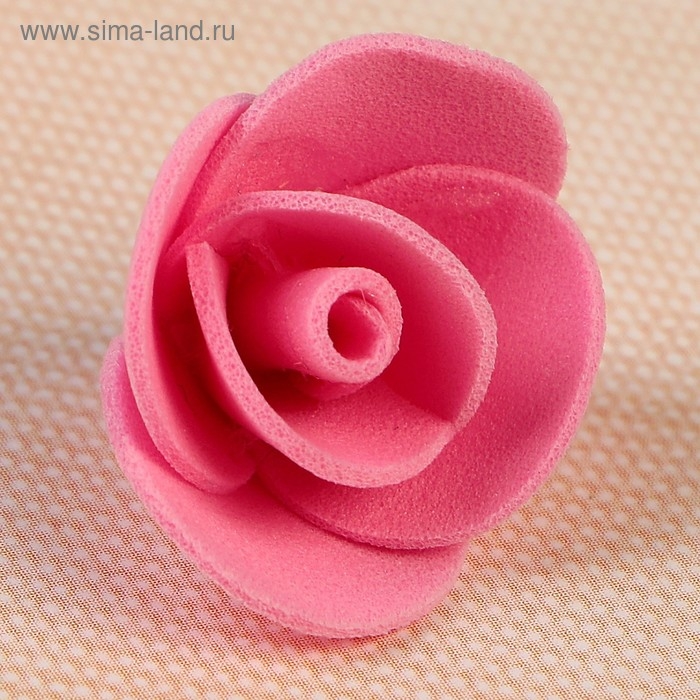 Набор цветов для декора из фоамирана, D=2 см, 10 шт, розовый