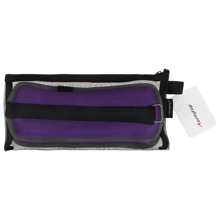 Утяжелители неопреновые ONLYTOP, 2 шт. х 0,25 кг, цвет фиолетовый