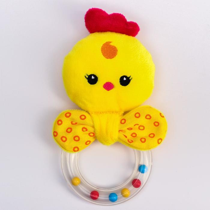 Погремушка колечко Мякиши &laquo;Лиса, Мишка, Олененок, Цыпленок&raquo;, виды МИКС