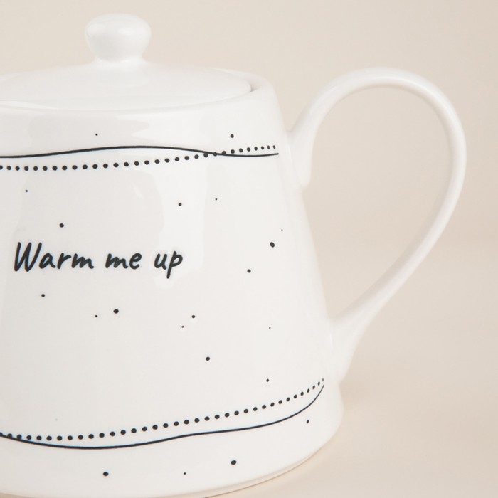 Чайник заварочный фарфоровый SL Home &laquo;Милый дом&raquo;, 900 мл, 21&times;13,8&times;13,5 см, цвет белый