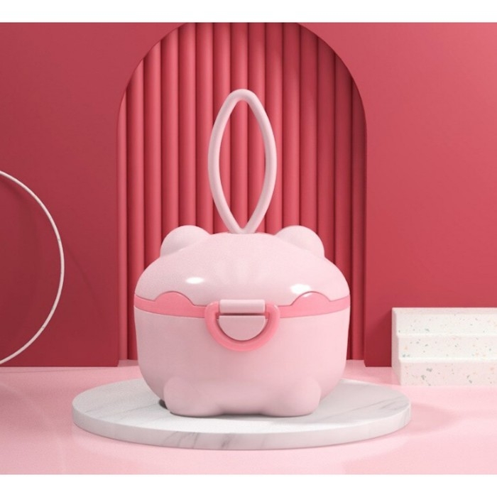 Контейнер для детского питания Мишка 1, 150 мл, цвет розовый Контейнер для детского питания Мишка 1, 150 мл, цвет розовый