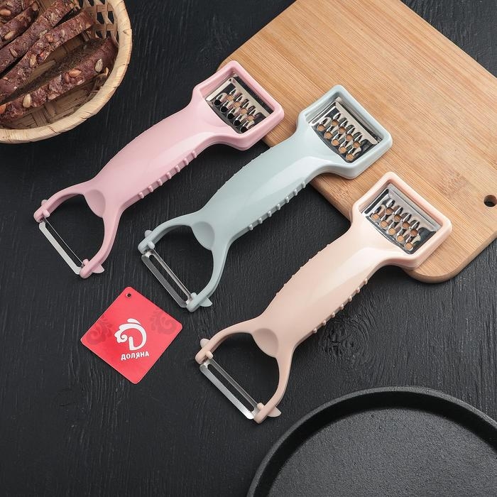 Овощечистка Доляна &laquo;Мостик&raquo;, 19 см, цвет МИКС