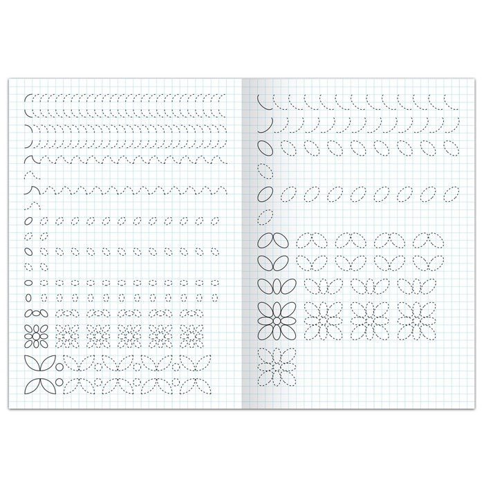 Прописи &laquo;Узоры по клеткам&raquo;, 20 стр., формат А4