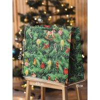 Пакет подарочный новогодний ламинированный &laquo;Ёлочка нарядная&raquo;, XL 49 х 40 х 19 см, Новый год