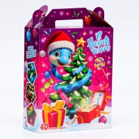 Новый год. Подарочная коробка новогодняя Серпантинки 17 х 7 х 25,5 см. Новый год. Подарочная коробка новогодняя Серпантинки 17 х 7 х 25,5 см.