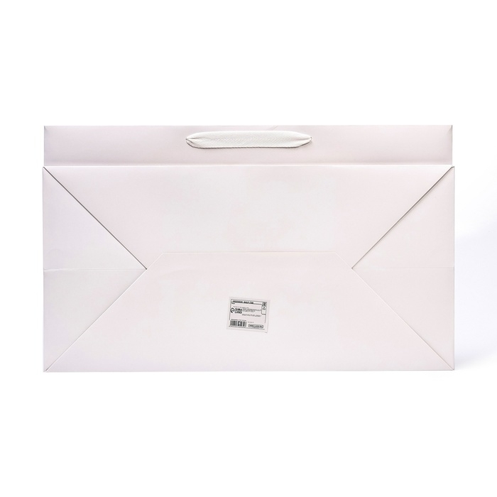 Пакет подарочный с окном, белый, 50 х 30 х 25 см