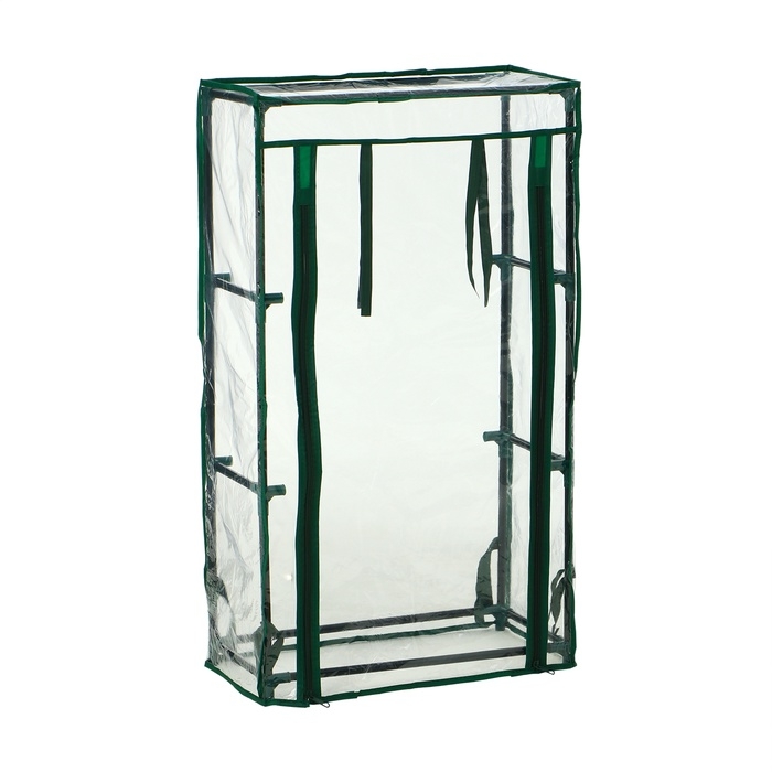 Парник-стеллаж, 3 полки, 80 × 24 × 46 см, металлический каркас d = 12 мм, чехол плёнка 80 мкм, Greengo Парник-стеллаж, 3 полки, 80 × 24 × 46 см, металлический каркас d = 12 мм, чехол плёнка 80 мкм, Greengo