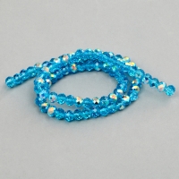 Бусины из стекла, набор 72 шт., размер 1 шт. &mdash; 8 мм, цвет голубой