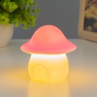 Ночник "Домик" LED от батареек бело-розовый 7,2х7,4 см RISALUX Ночник "Домик" LED от батареек бело-розовый 7,2х7,4 см RISALUX