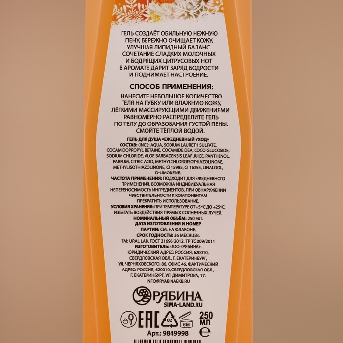 Подарочный набор косметики &laquo;Сочное настроение&raquo;, гель для душа и пена для ванны, 2 х 250 мл, Новый Год