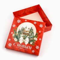 Коробка подарочная новогодняя складная &laquo;Снежный шар &raquo;, 26 х 26 х 8 см, Новый год