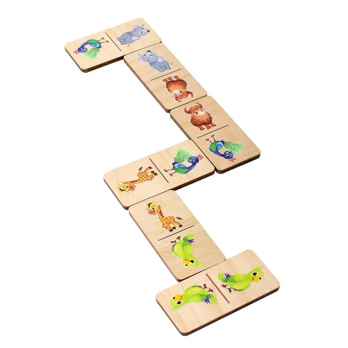 Настольная игра &laquo;Домино. Дикие животные&raquo;