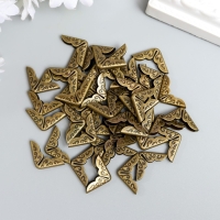 Защитный уголок для альбома металл "Завитки" набор 50 шт бронза 1,4х1,4 см Защитный уголок для альбома металл "Завитки" набор 50 шт бронза 1,4х1,4 см