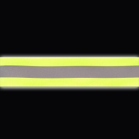 Светоотражающая лента-стропа, 25 мм, 5 &plusmn; 1 м, цвет салатовый