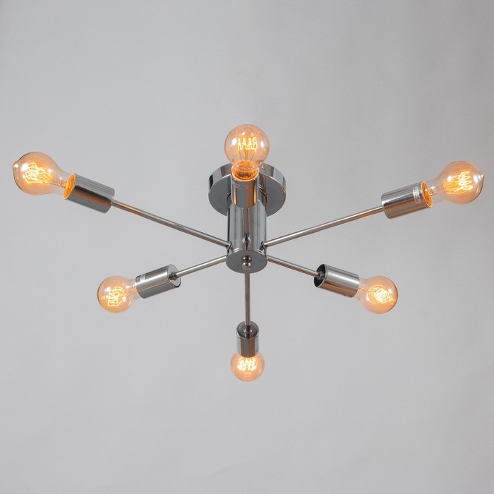 Люстра потолочная Люстра потолочная "Орион" 6х60Вт Е27 Цвет: Хром
