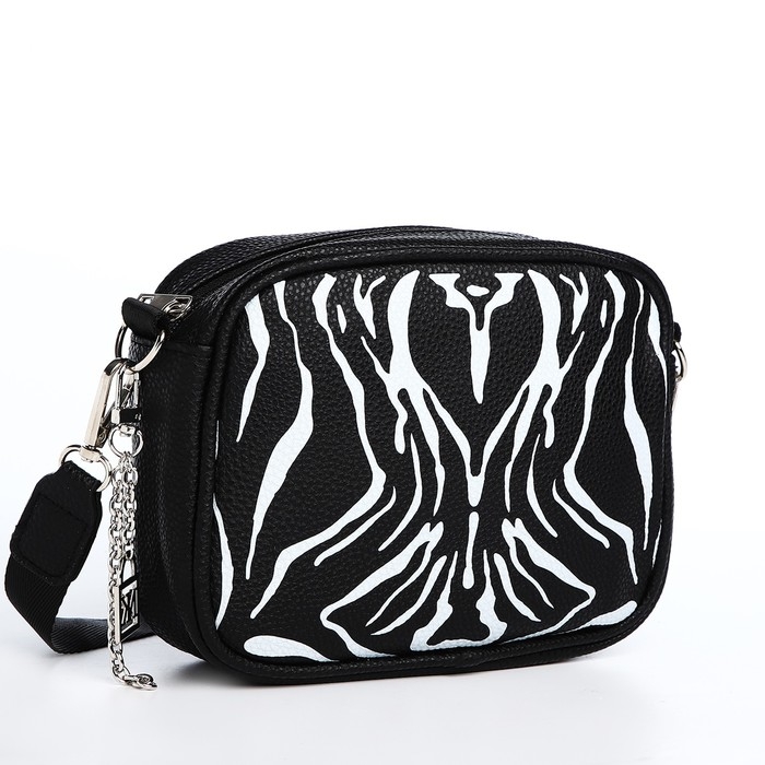 Сумка женская из искусственной кожи &laquo;Зебра&raquo;, 19х14х6 см.