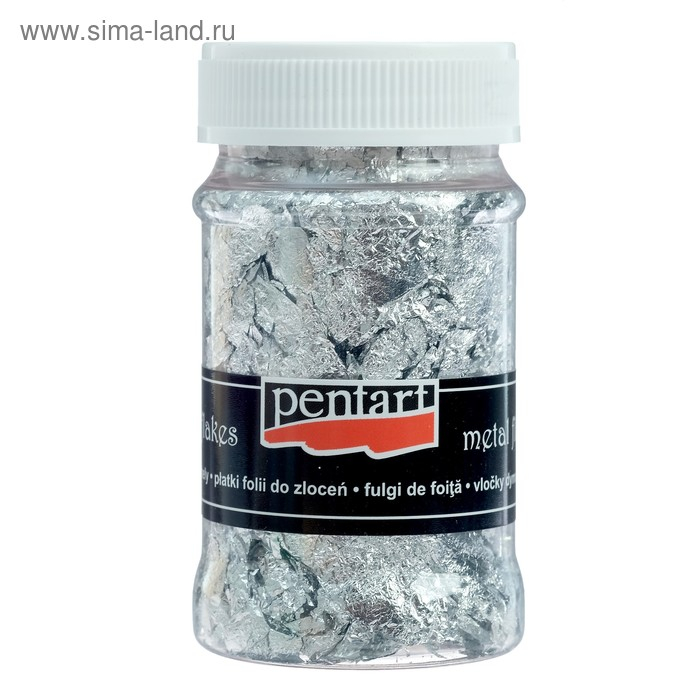 Поталь в хлопьях серебро, 100 мл Pentart (М8 2504) Поталь в хлопьях серебро, 100 мл Pentart (М8 2504)