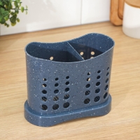 Сушилка для столовых приборов STONE, 16,8&times;8,4&times;13,3 см, цвет темный камень