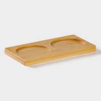 Набор фарфоровый для специй на подставке из бамбука BellaTenero &laquo;Эстет. Грани&raquo;, 2 предмета: солонка 100 мл, перечница 100 мл, цвет белый