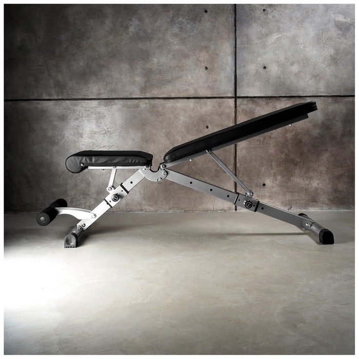 Скамья силовая, складная, с регулируемым наклоном