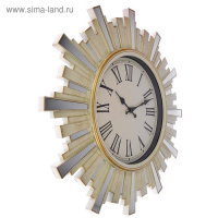 Часы настенные интерьерные большие "Лучики Солнца", d-58 см, белые Часы настенные интерьерные большие "Лучики Солнца", d-58 см, белые