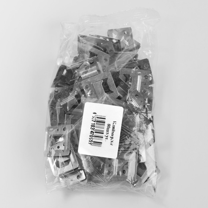 Кляймер ЛОМ, №6, без покрытия, с гвоздями, 80 шт Кляймер ЛОМ, №6, без покрытия, с гвоздями, 80 шт