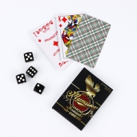 Подарочный набор "Самому крутому", карты, домино, стопки 2 шт, кости игральные 4 шт Подарочный набор "Самому крутому", карты, домино, стопки 2 шт, кости игральные 4 шт