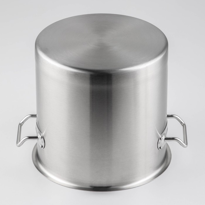 Кастрюля из нержавеющей стали Hanna Kn&ouml;vell HoReCa, 12 л, толщина 0,8 мм, 201 сталь, металлическая крышка