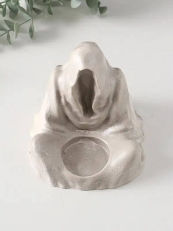 Подсвечник &laquo;Безликий&raquo;, 11&times;11&times;11.5 см, серый