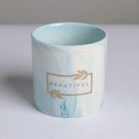 Горшок для цветов с тиснением, &laquo;Красота&raquo;, 10 х 10 см