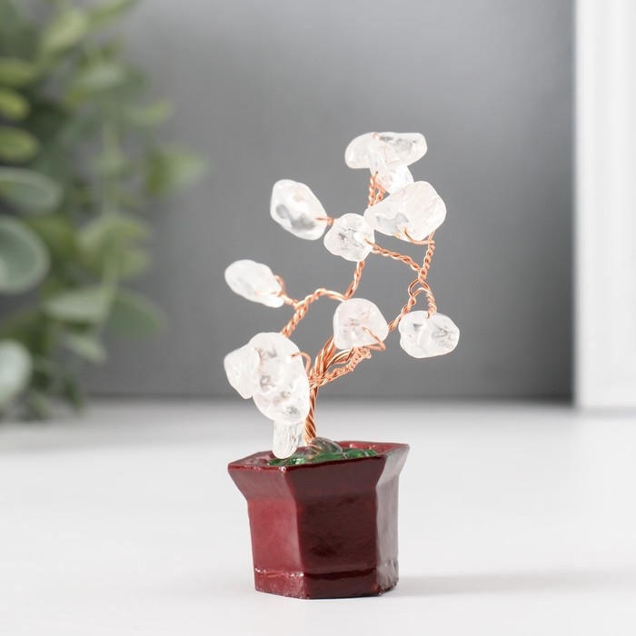 Сувенир бонсай "Денежное дерево с горным хрусталём" 12 шт 8х3х3,2 см