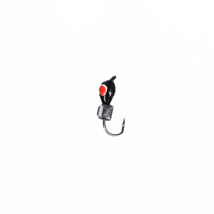 Мормышка Капля, красный глаз + куб серебро, вес 0.4 г Мормышка Капля, красный глаз + куб серебро, вес 0.4 г