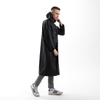 Дождевик взрослый плащ &laquo;Если вы это читаете, идёт дождь&raquo;, размер 42-48, 60 х 110 см, цвет чёрный