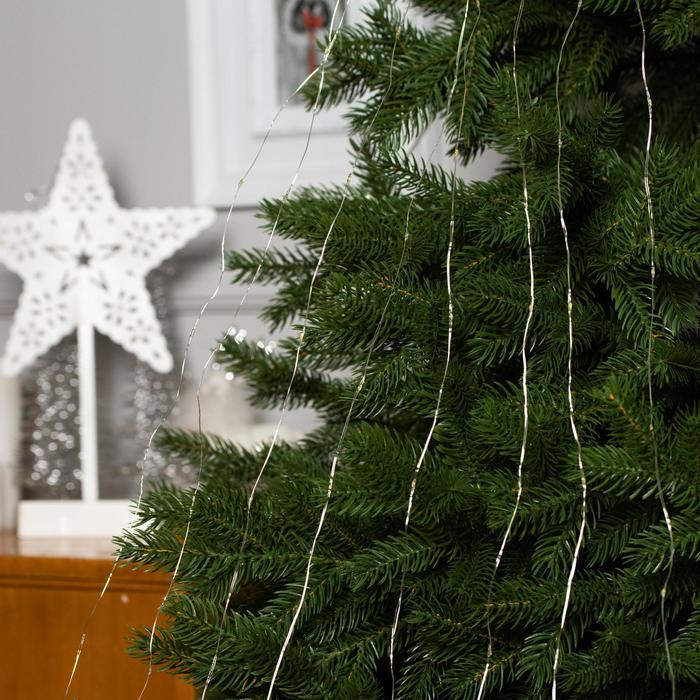 Гирлянда «Конский хвост» 8 нитей по 2 м, IP20, серебристая нить, 160 LED, свечение тёплое белое, USB Гирлянда «Конский хвост» 8 нитей по 2 м, IP20, серебристая нить, 160 LED, свечение тёплое белое, USB