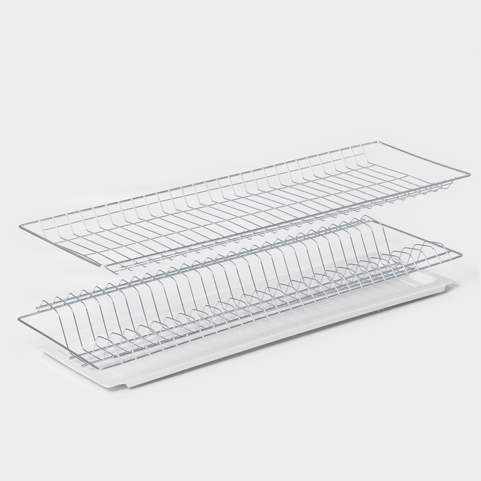 Комплект посудосушителей с поддоном для шкафа 80 см, 76,5×25,6 см, цинк Комплект посудосушителей с поддоном для шкафа 80 см, 76,5×25,6 см, цинк