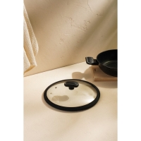 Крышка стеклянная SL Home, d=24 см, с силиконовым ободком Крышка стеклянная SL Home, d=24 см, с силиконовым ободком