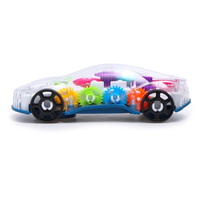 Машина &laquo;Шестерёнки&raquo;, свет и звук, работает от батареек