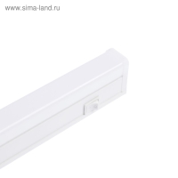 Светильник светодиодный T5, с выключателем, 12Вт, 1080Лм, 600мм, 6500К, 220 В, белый свет