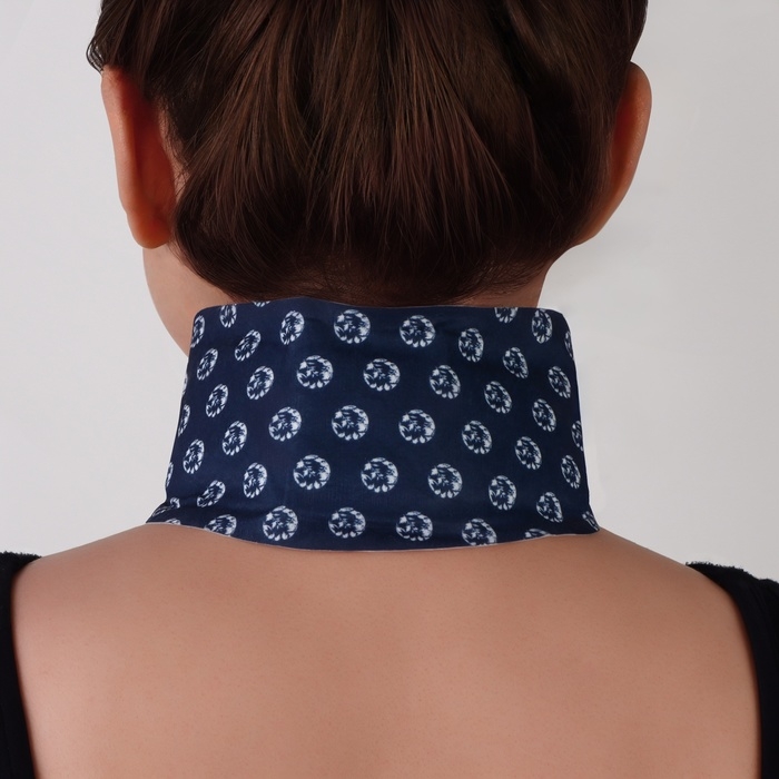 Бандаж самонагревающийся для шеи, 14 &times; 18 &times; 0,5 см, цвет синий