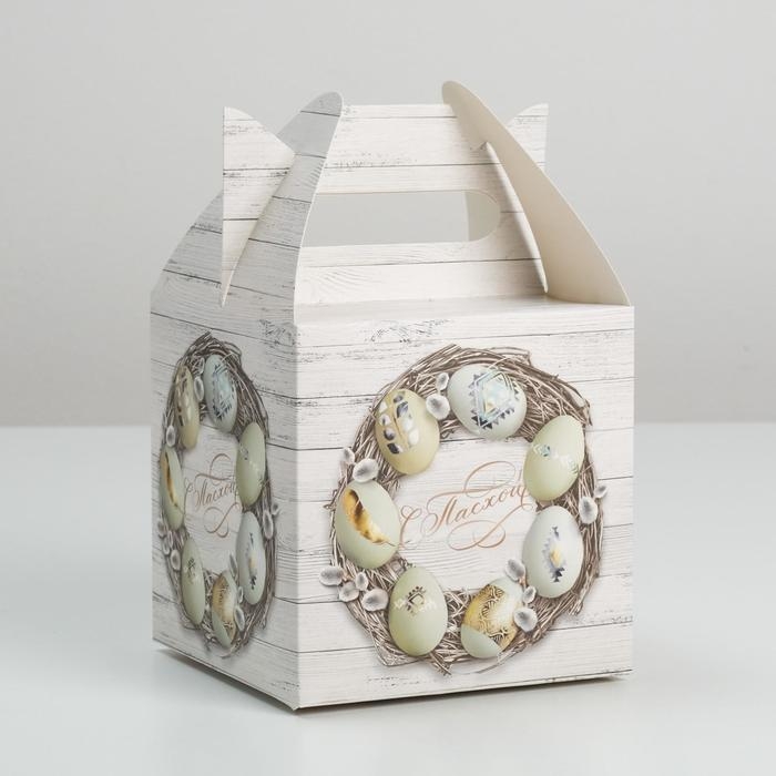 Коробка кондитерская складная, упаковка «С Пасхой», 14 х 14 х 14 см Коробка кондитерская складная, упаковка «С Пасхой», 14 х 14 х 14 см