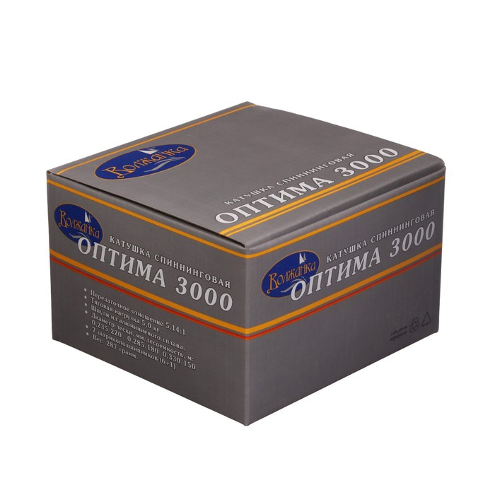 Катушка б/ин "Волжанка" Оптима 3000, 6+1 подшипник, 5.14:1