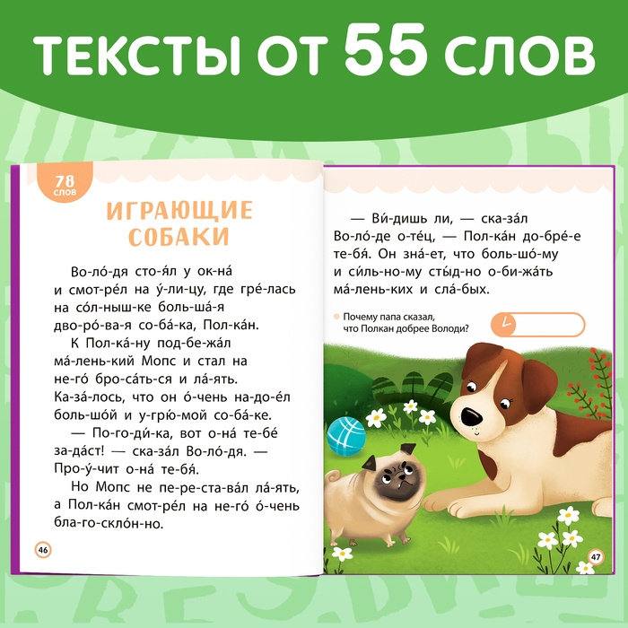 Книга для чтения по слогам &laquo;Читаем сами. 3 уровень&raquo;, 48 стр.