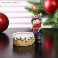 Сувенир полистоун подсвечник со свечой "Мальчик/Девочка в шапочке-зверька" МИКС 7,2х8х5,2 см Сувенир полистоун подсвечник со свечой "Мальчик/Девочка в шапочке-зверька" МИКС 7,2х8х5,2 см