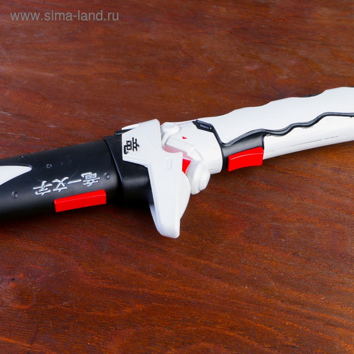 Сувенирное оружие "Катана Гэндзи" 104 см, клинок 68 см, на подставке, белая