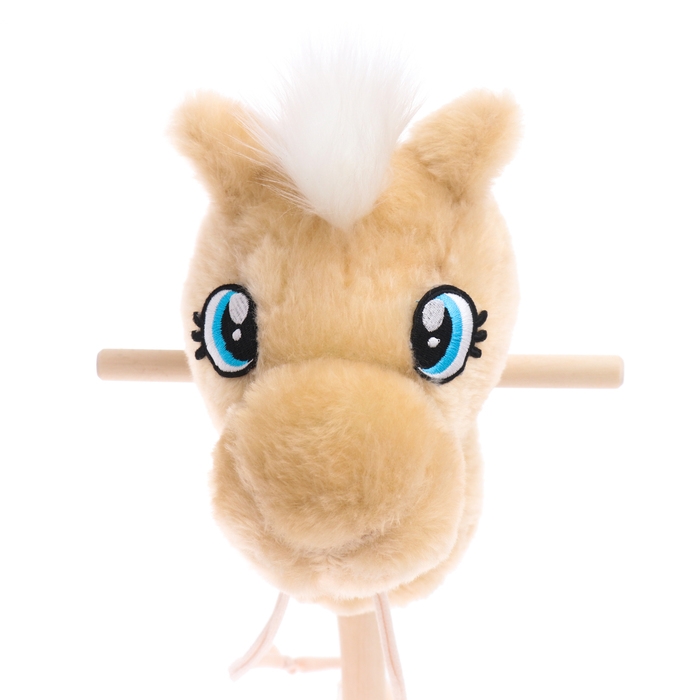 Мягкая игрушка &laquo;Конь-скакун&raquo;, на палке, цвет бежевый